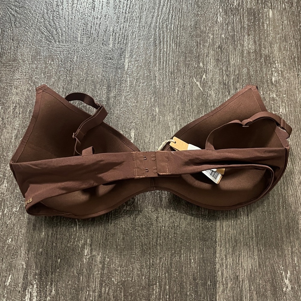 SKIMS Cocoa T-Shirt Bra Wireless Comfort Size 36D Brown NWT - Picture 4 of 6